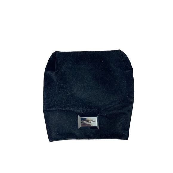 GIORGIO‎ ARMANI BLACK VELVET CLUTCH - Picture 4 of 7